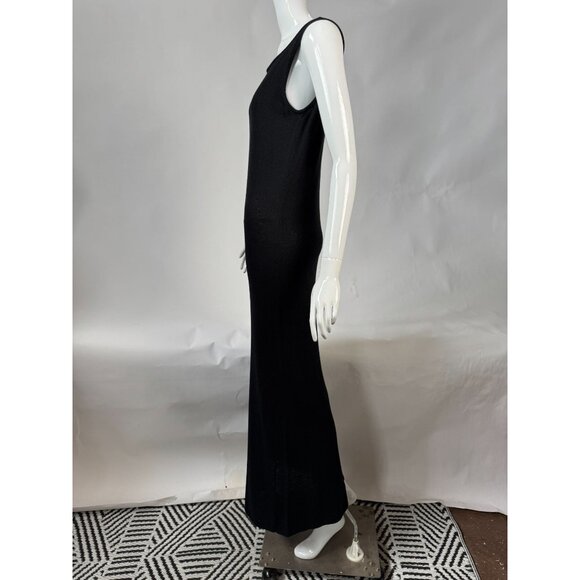 The Limited Black Sleeveless Maxi Dress M Acrylic/Nylon Blend - Picture 5 of 16
